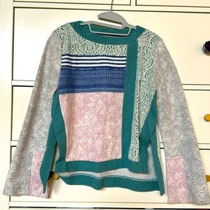 Anthropologie Top with side slit snap detail